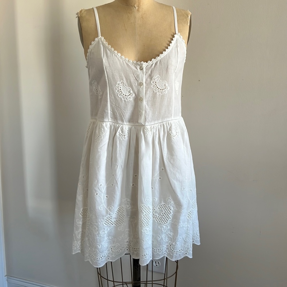 Spell and the Gypsy White Eyelet Indian Summer Dress M
